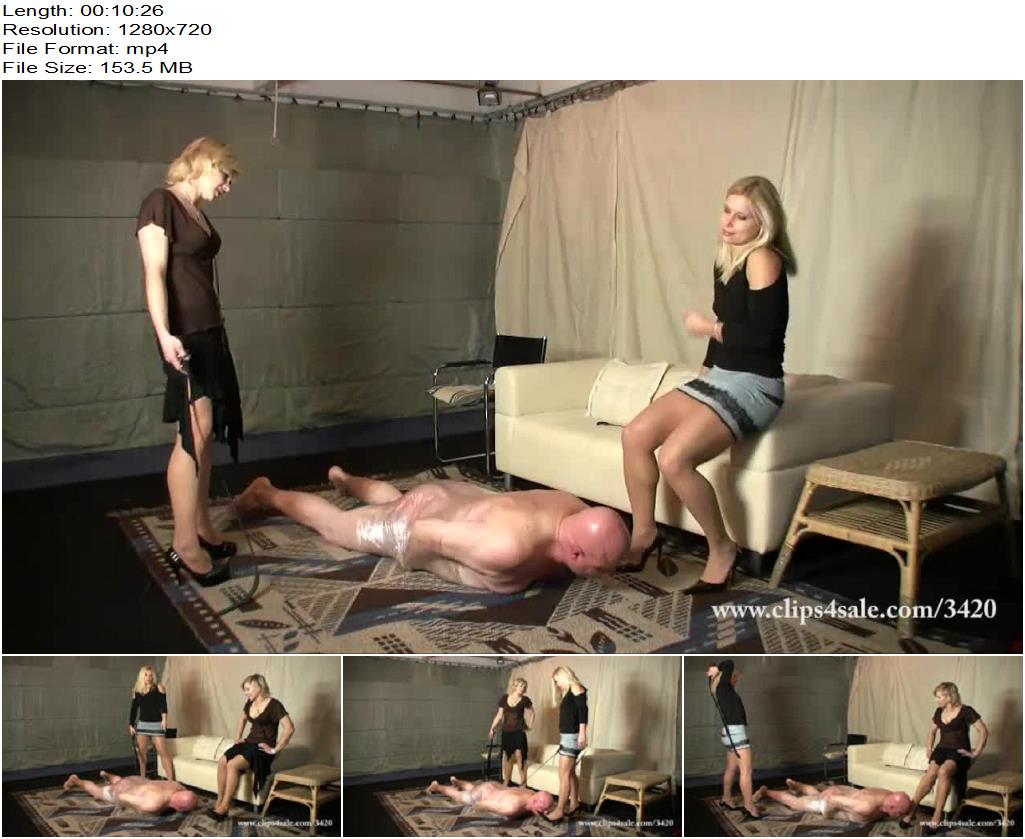 Elegant femdom  c269 cruel double whipping   Mistress Zita and Lady Bianca preview