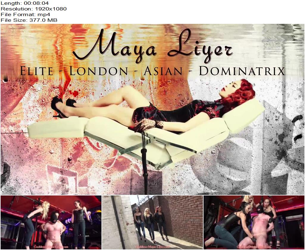 GODDESS MAYA LIYER  Triple Beatdown HD   Mistress Lilse and Fetish Liza preview