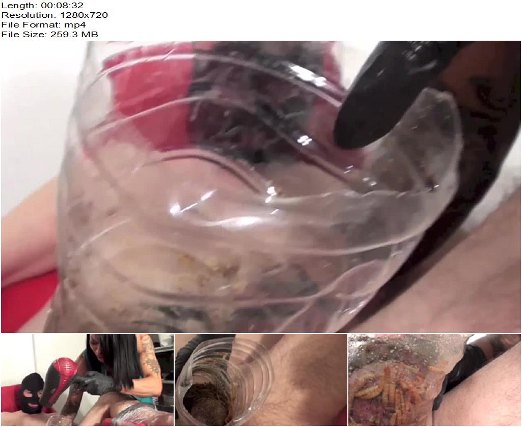 Mistress Dometria BDSM Clips  Cock Devoured By Worms In CloseUp preview