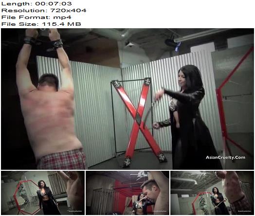 Asian Cruelty  A BRUTALLY SADISTIC BULLWHIPPING  Goddess Amber Lee preview