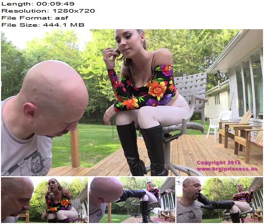 Brat Princess 2  Sasha Foxx  Bitchy Rider Wants Her Boots Clean 720 HD preview