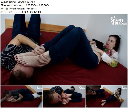 Czech Soles  Ditas quiet reading and her tempting smelly socks preview