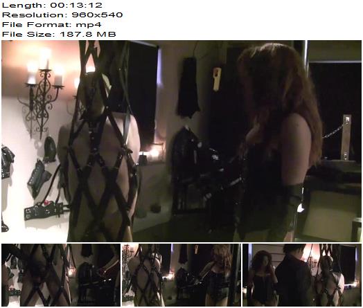 Danish Femdom  Slave in leathercage preview