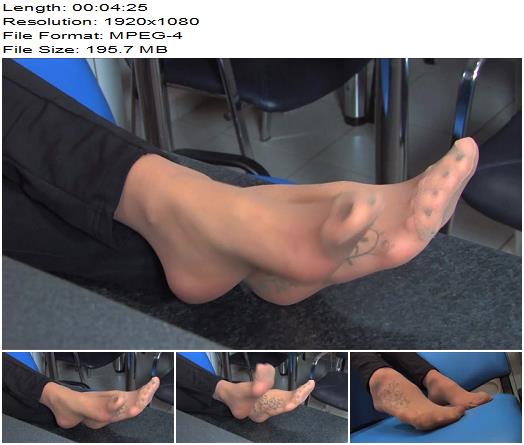Noemis World  Dominant blonde showing her nyloned feet preview