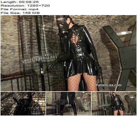 Fetish Liza  Gasmask and rubber tease preview