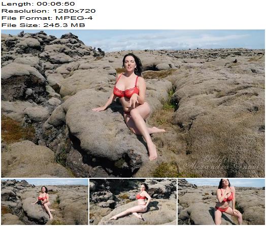 Goddess Alexandra Snow  Red Lingerie in Iceland preview