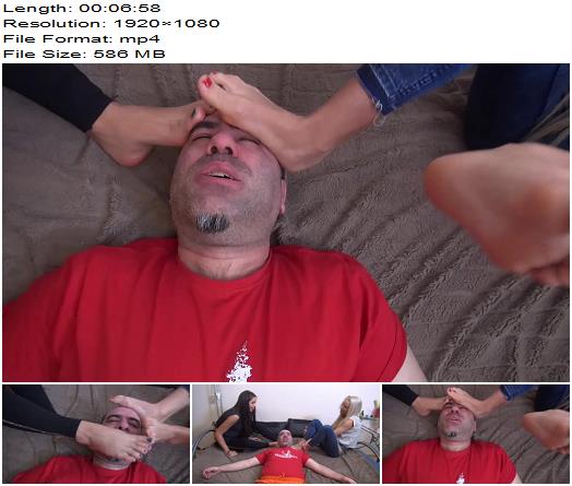 Alice And Ariel  Hippie  CRAZY Footgames On My Face  Foot Domination And Facebusting preview