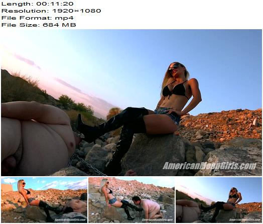 The Mean Girls  Goddess Platinum  Platinums Bootlicker at the Bottom of the Steps 1080 HD  Boot Worship preview