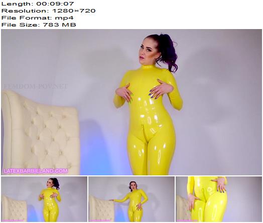 LatexBarbie  Race to Cum Slurp CEI preview