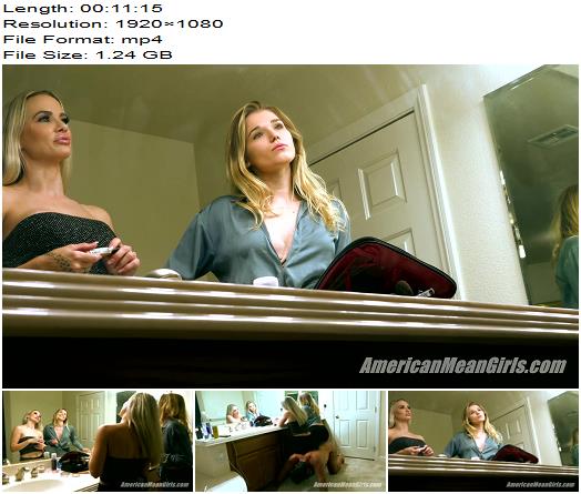 The Mean Girls  Goddess Platinum Princess Amber  PreProduction Meeting With Platinum And Amber 1080 HD  Human Furniture preview