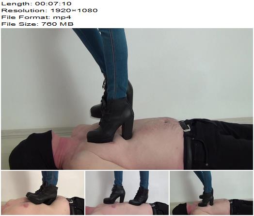 Foot Fetish Beauties  Candy Trampling in High Heels Boots  Hot Femdom preview