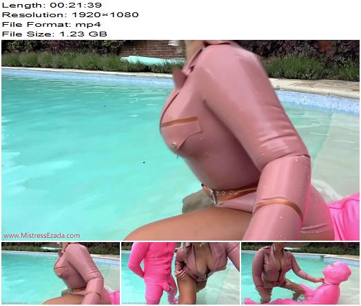Mistress Ezada Sinn  Abused into a ruined orgasm by the pool  CBT preview