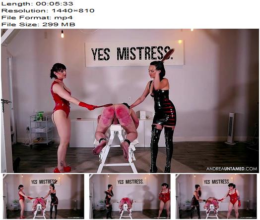 Miss Untamed FemDom Fetish Clips  Relentless Paddling   Andrea Untamed and Stella Liberty  preview