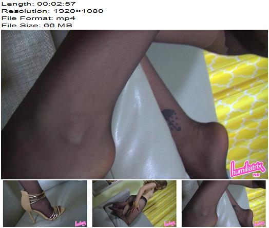 Humiliatrix  Topless Missy Taunts You with Her PantyhoseShrouded Toes  Footworship preview