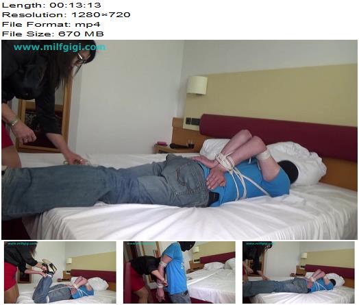 MILF GiGis Bondage Fantasies  Bandit Boy In A Chicken Wing Hogtie  Bondage preview