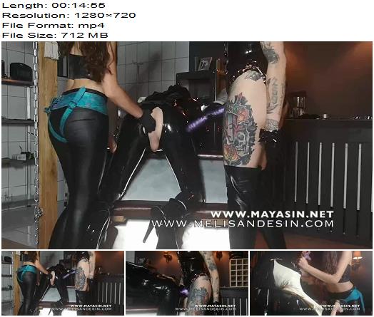 Maya Sin  StrapOn and Rubberdoll  Sodomised By Two Mistresses  Melisande Sin  Pegging preview