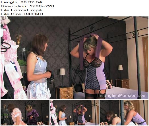 The English Mansion  Bound Maid Sharon and Lady Nina Birch  Dressed and Tied Sissy  Complete Movie  Hot Femdom preview