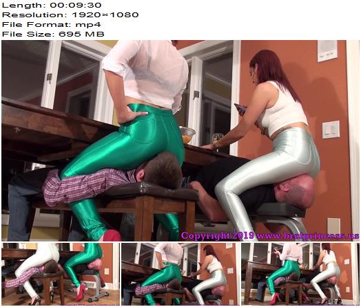Brat Princess 2  Amadahy and Mia  Sorority Girls Take a Break on Human Furniture 1080 HD  Face Sitting preview