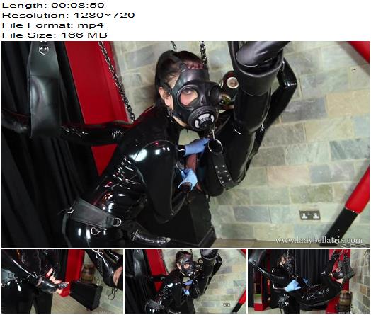 Heavy Rubber Dominatrix  Gas Mask Strap On  Lady Bellatrix  Pegging preview