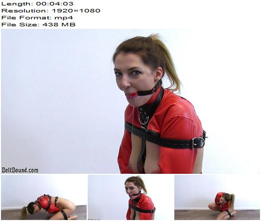  Mistress Kristin in a bolero straitjacket leather bondage  preview