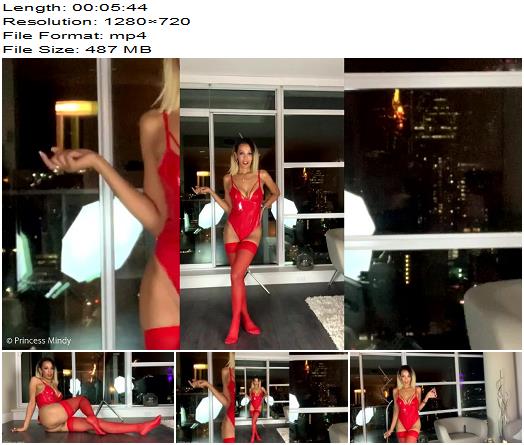 Princess Mindy  Shiny red devil body suit humiliating men and AROMA SNIFFERS Instructions preview