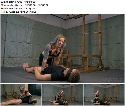 Cruel Anette  Handjob While On His Head 1080 HD  Forced Orgasm preview