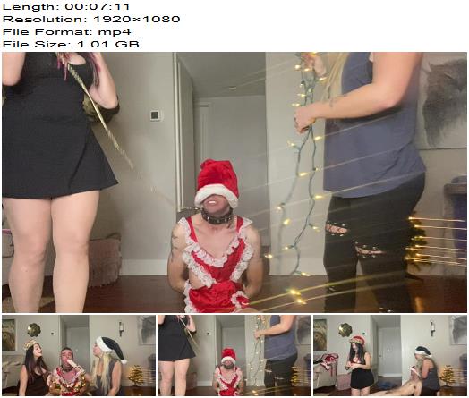 Lady Lila Stern  Sissy Christmas Kinknapping  Sorceress Bebe and Rubber Camille  New Year preview
