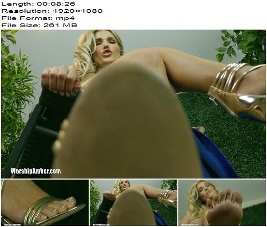 WorshipAmber  Gold Sandals  After Film Foot Boy 1080 HD  Footworship preview