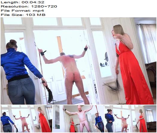 SadoLadies  Thrashed Without Mercy  Mistress Madita Mistress Cloe  Whipping preview