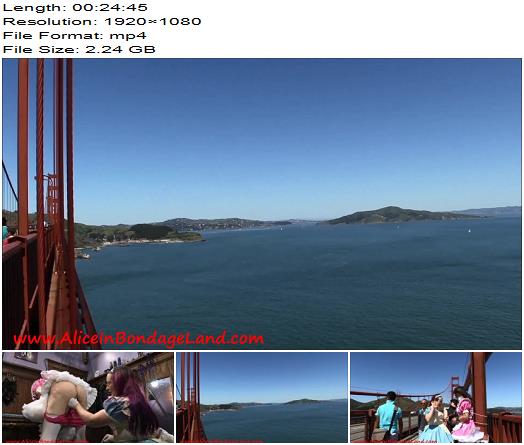 Alice In BondageLand  Golden Gate Bridge Public Humiliation Bondage  The Walk of Shame  Sissy preview