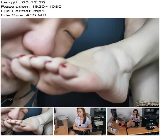 Goddess Lena  Bosslady Office 1080 HD  Foot Worship preview
