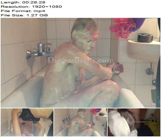 DieSadistin  Scheuermilch Party Diese Sau 1080 HD  Washing Femdom preview