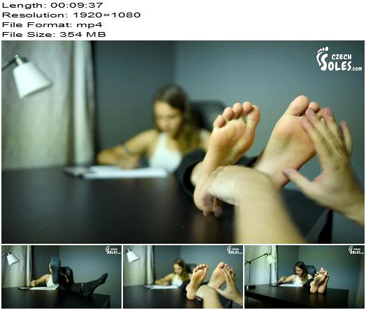 Czech Soles  Stinky feet at workplace POV ignore  Footworship preview