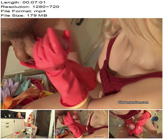 Glovemansion  Horny for rubber gloves and cum part 1  Handjob preview