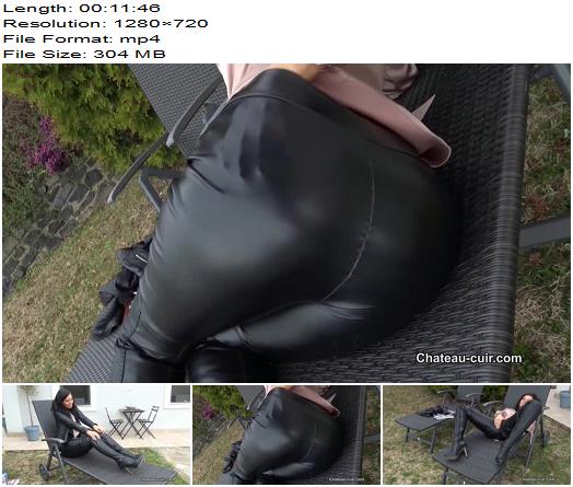 ChateauCuir  Outdoor fun in leather leggings  Fetish preview