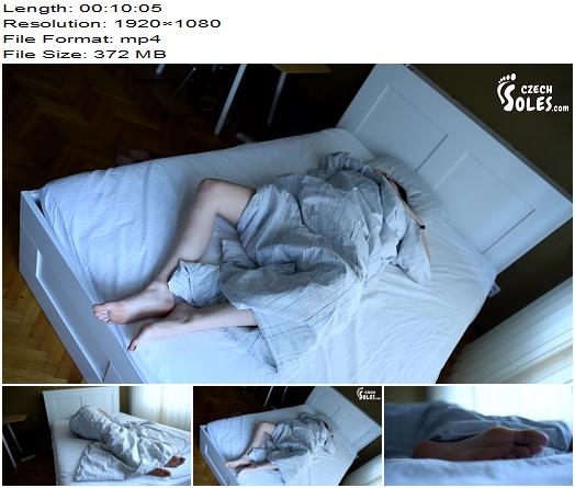 Czech Soles  Hard sleeping girls bare feet in bed  Footworship preview