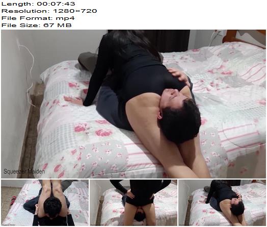 Squeezer Maiden Scissoring Slave With Tight Shorts Scissor preview