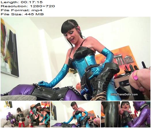 DirtyTransDolls  Rubber doll enforced bi party part 2  Pegging preview