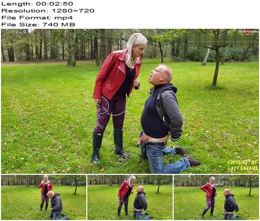 Lady Karame  Ballbusting With Sexy Hunter Boots  Ball Abuse preview