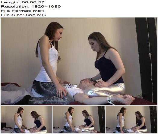 Beautiful Girls  19 Yrs Old Two Best Friends Have Fun With Their Obedient Pathetic Slave 1080 HD preview