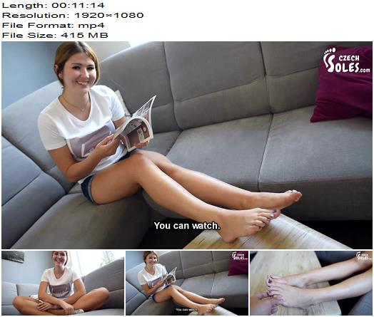 Czech Soles  Cute teen girls first foot fetish experience POV  Footworship preview