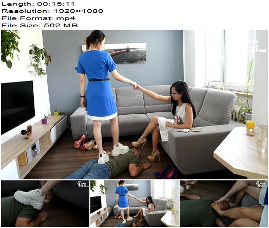 Czech Soles  Two Asian cuties enjoying findom and foot humiliation of a robber preview