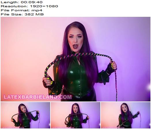 Latex Barbie  Puppy Training with a Whip  Slave Training preview