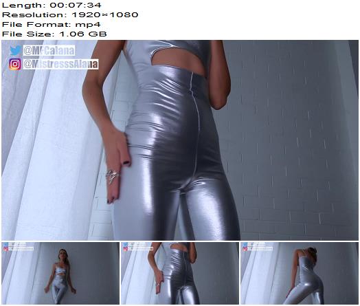 Mistress Alana  Weak For Shiny Outfits Cum Countdown  Assworship preview