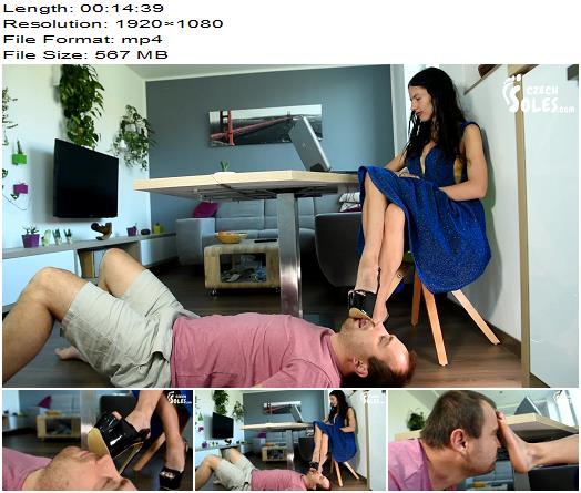Czech Soles  Employee gets caught and must worship his bosss feet and high heels preview
