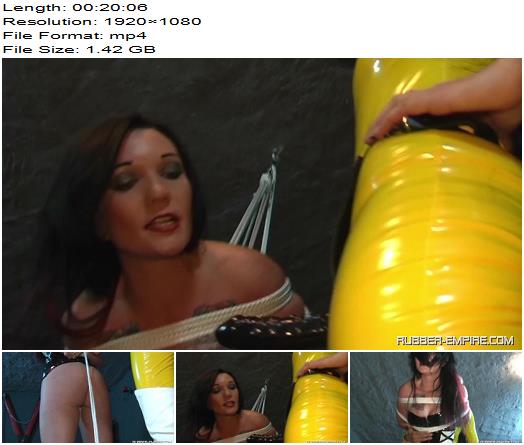 Lady Bijou Jill starring in video Latex Sub Jill Bound and Penetrated by Lady Bijou and Her Strapon of Amator studio preview