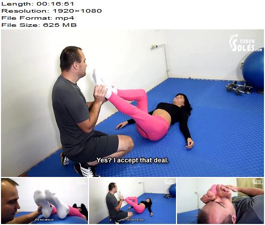 Czech Soles  Gym trainer smells his clients sexy feet and stinky socks preview