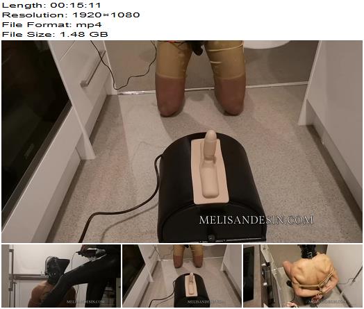 Miss Melisande Sin  Ropebondaged Sybian riding electro watersports preview