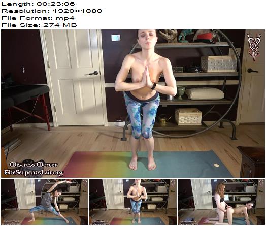 Mistress Mercer starring in video Caught Playing during Yoga after Headstand Cumming preview