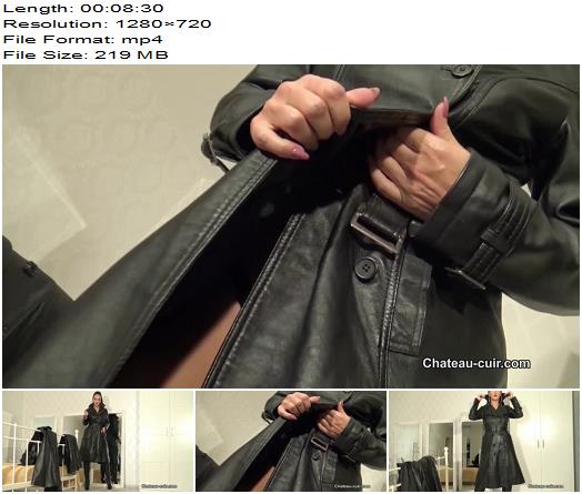 ChateauCuir  Cum for My vintage leather trench coats  Masturbation Instruction preview